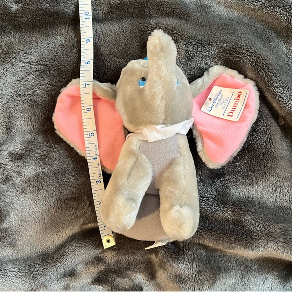 Vintage Dumbo Movie Plush Toy 8” Walt Disney Productions Elephant Stuffed Animal - Picture 8 of 8